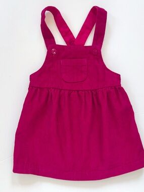 Carter's sz 9 Months Magenta Corduroy Pinafore Dress
